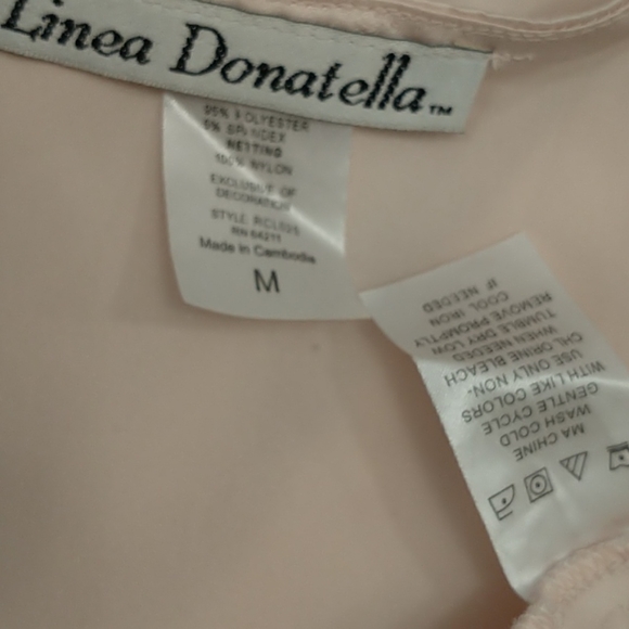 Pink Negligie Sexy Nightgown Feminine Blush Embroidered Mesh Adjustable Straps - Picture 9 of 11